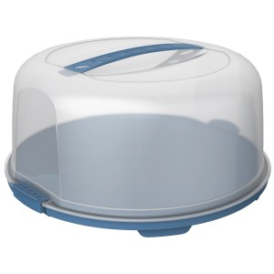 Rotho Porta Torte Fresh Alto Blu Orizzonte, utensile da cucina per un trasporto sicuro delle torte.