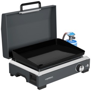 Campingaz Plancha Sigma 1 CV grill a gas, acciaio, nero, con piastra plancha e cartuccia gas.