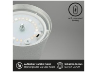 Briloner LED-Tischleuchte Kiki dimmbar RGB Chrom 200 lm / Ø 10,5 x 36 cm