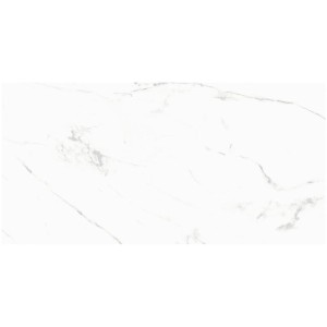 Carrelage mural Vabene Casablanca, 30x60 cm, faïence blanche mate aspect marbre.