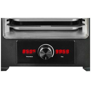 Sonnenkönig Grill elettrico Dragon 800: Dettaglio del pannello di controllo con indicazione di temperatura e tempo.
