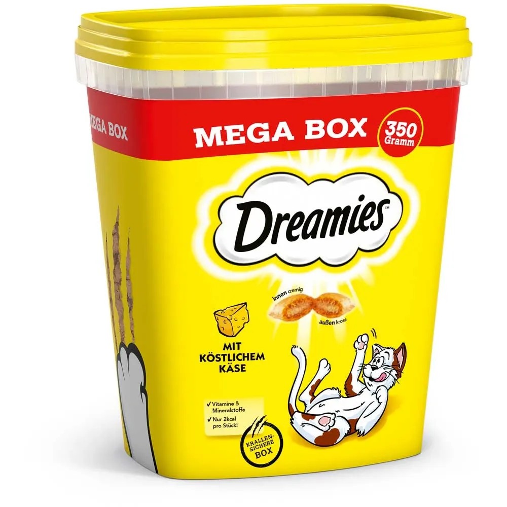 Dreamies Katzenfutter Käse - 3 X 60g Beutel