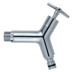 Rubinetto cromato di design Garantia 20 mm (3/4) per serbatoi di raccolta acqua piovana e punti d'acqua.