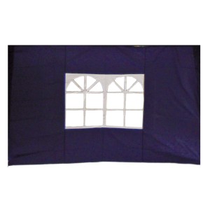 Pannello laterale blu con finestra per gazebo pop-up, 300x200 cm, set da 2.