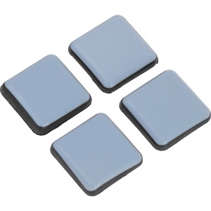 Set di 4 ultra-scivoli autoadesivi, 30x30mm, per mobili e protezione superfici.