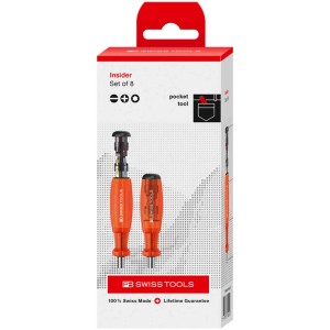 Jeu de tournevis PB Swiss Tools Insider PB 6464 Red CBB en boîte