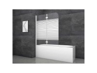 Aurlane Badewannen-Faltwand White Stripes 2 / 2-flügelig Weiss 115 x 140 cm Aurlane Badewannen-Faltwand White Stripes 2 / 2-flügelig Weiss 115 x 140 cm