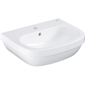 Lavabo Grohe Euro Ceramic, 55 cm, bianco alpino, con foro rubinetto e troppopieno.