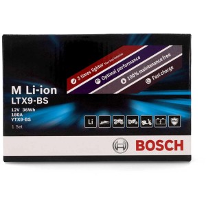 Batterie moto Bosch LI-ION 36 Wh / LTX9-BS dans sa boîte.