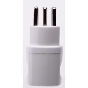 Weißer 5-poliger Stecker Typ 25 für Elektroinstallationen.