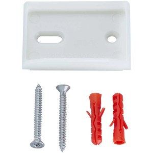 Set di fissaggio Diaqua per Chic 96: Parte in plastica bianca, viti e tasselli per il montaggio.