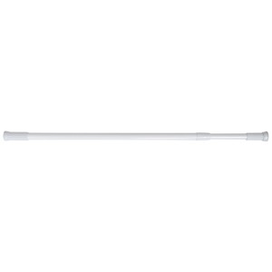 Barre de douche MSV en aluminium blanc, extensible de 140 à 260 cm.