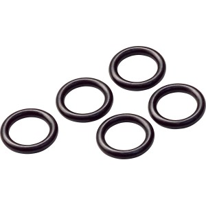 Set di 5 O-ring neri, 16/11 x 2,5 mm, per miscelatori lavabo.