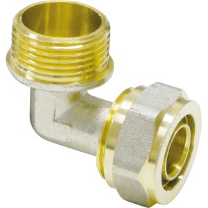 Raccordo a vite in ottone adattatore 20 mm x R 3/4 pollice per pressfitting.