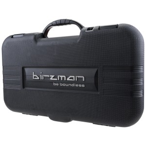 Boîte à outils de voyage Birzman noire, idéale pour la réparation et les pièces détachées, avec poignée.