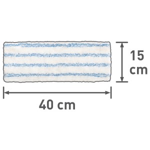 Rechange de tête de balai à franges humide pour balai à plancher, microfibre, 40x15cm, pour carrelage et sols en pierre.