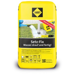 Sacco di Sakret Setz-Fix 25kg: Malta secca per fissare rapidamente ad es. recinzioni.
