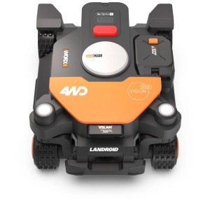 Robot rasaerba Worx WR340E M600 4WD Landroid Vision Cloud, vista dall'alto.