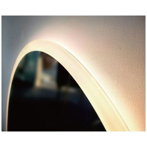 Specchio LED Diaqua Rondo, Ø 60 cm, con illuminazione integrata.