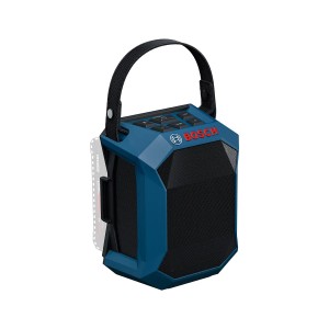 Altoparlante Bluetooth a batteria Bosch Professional GPB 18V-1 C blu con maniglia.