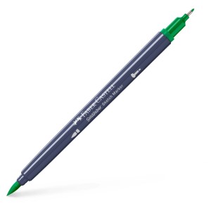 Faber-Castell Goldfaber Sketch Marker in Monstera Grün mit Pinsel- und Finelinerspitze.