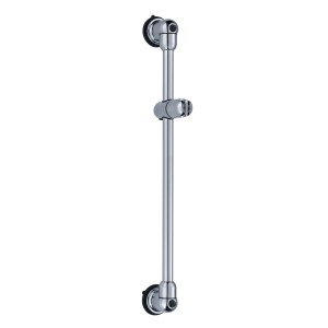 Barre de douche Diaqua, 60cm, acier inoxydable chromé, avec ventouses pour une installation facile sans perçage.