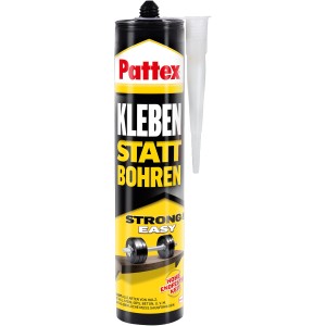 Pattex Kleben statt Bohren adesivo di montaggio, cartuccia da 400g, bianco. Adesivo forte per interni ed esterni.