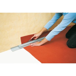 LUX Kombi-Set: Lineal und Profil zum Zuschneiden von Teppich mit Cutter.