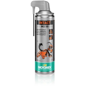 Motorex Spray Universel Intact MX50, bombe de 500ml pour réparation et entretien.