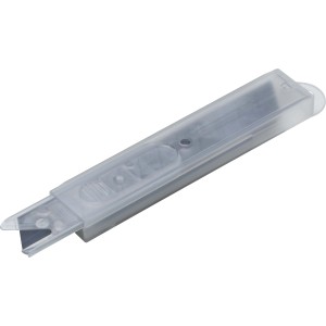 Lame a trapezio LUX a strappo 18mm, 10 pezzi in custodia di plastica trasparente.