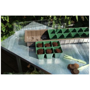 Videx Garden pastiglie di cocco, set da 16 per la propagazione di piante in mini serre.