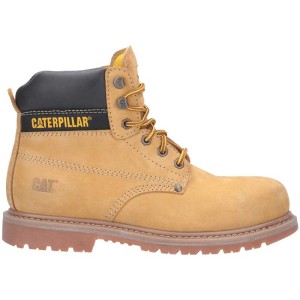 Chaussure de sécurité marron Cat Powerplant S3 taille 40 en cuir nubuck.