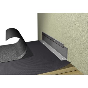 Lamiera angolare in alluminio (250x2000mm) per sigillare il tetto alla transizione muro/tetto.