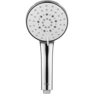 Soffione doccia baliv HBR-110.190, cromato e bianco, con ugelli anticalcare.