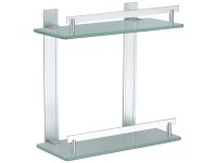 MSV Duschregal Tabarca Aluminium und Glas 2 Ebenen MSV Duschregal Tabarca Aluminium und Glas 2 Ebenen