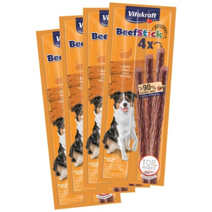 Bastoncini da masticare Beef Stick tacchino Multipack 4 x 4 pz.
