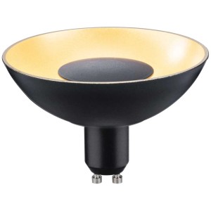 Lampada LED riflettente dimmerabile Paulmann GU10, 5W, in nero e oro per effetti di luce decorativi.