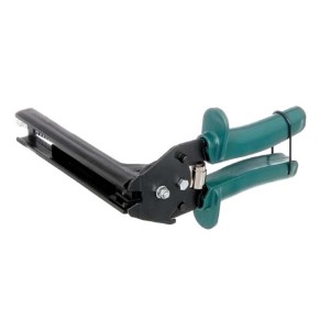 Pince à fixer le fil avec poignée verte pour construction de clôture et brise-vue.