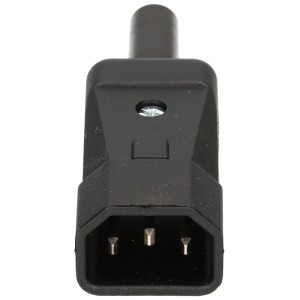 Connecteur d'appareil IEC320 C14 noir pour connexion d'appareil.