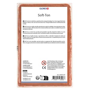 Soft-Ton Terracotta, 2500g, pour modeler, séchage à l'air et pouvant être peint.