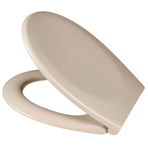 Sedile WC beige Diaqua Barbana con chiusura rallentata, in duroplast, per WC sospesi.