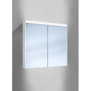 Schneider Armoire de toilette O-line Led 80 cm, blanc, 2 portes avec éclairage LED.