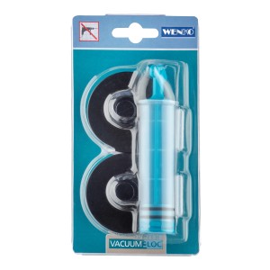Kit d'adaptateurs Wenko Vacuum-Loc avec pompe et deux adaptateurs noirs pour une fixation sans perçage.