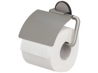 Tiger Tune Toilettenpapierhalter mit Deckel Edelstahl gebürstet Schwarz