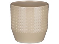 Mica Decorations Topf Nola Keramik Beige Ø 13,5 cm / Höhe 13 cm