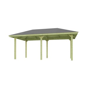 Weka Pergola da giardino Paradies B, impregnata a pressione, 584x333 cm. Gazebo in legno con tetto.