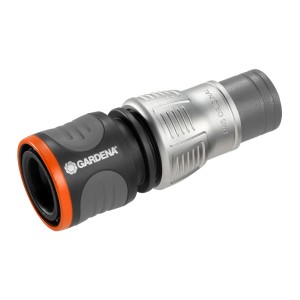 Gardena Premium Raccord de tuyau 1/2''-5/8'' : Conception métal-plastique pour un raccordement rapide du tuyau.