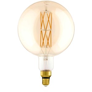 Eglo LED-Leuchtmittel E27, G200, 8W, Amber Glas, warmweißes Licht.