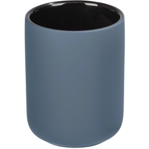 Portaspazzolino blu in ceramica Wenko Avellino con interno nero.