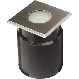 Faretto da incasso a LED Easy Connect per pavimenti in cemento, acciaio inox, 12x12 cm.